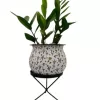 5.5 inches Matki style metal pot with metal stand – Pattern 2