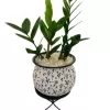 5.5 inches Matki style metal pot with metal stand – Pattern 2