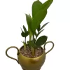 4 inches hook design metal pot with tray – Golden Brown