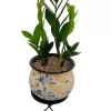 5.5 inches Matki style metal pot with metal stand – Pattern 4