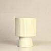 LINEAR LUXE FOOTED CERAMIC PLANTER