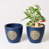 GOLDEN MOTIF TERRACOTTA POT