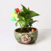VERDANT ROSE CHARM CERAMIC POT