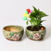 VERDANT ROSE CHARM CERAMIC POT